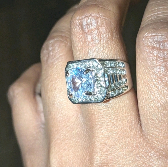 Classic Men's Dazzling 3CT Round Cut Lab Created DiamondEngagement Ring